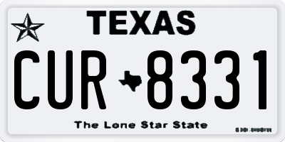 TX license plate CUR8331