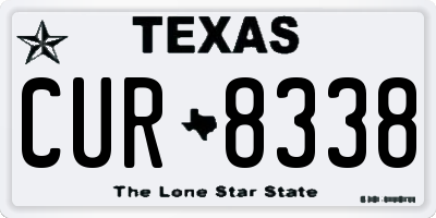 TX license plate CUR8338