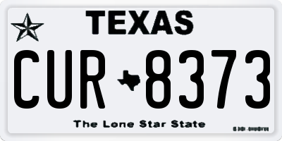TX license plate CUR8373