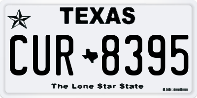TX license plate CUR8395