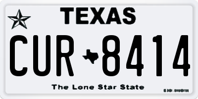 TX license plate CUR8414