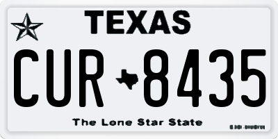 TX license plate CUR8435