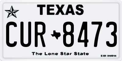 TX license plate CUR8473