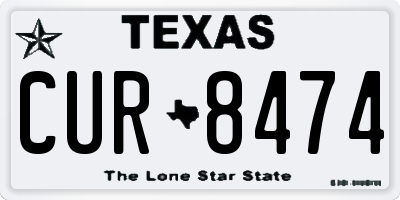 TX license plate CUR8474