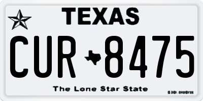 TX license plate CUR8475