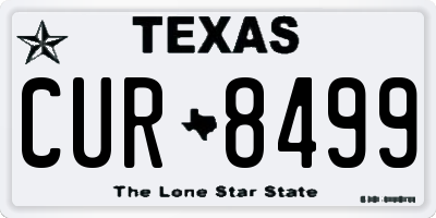 TX license plate CUR8499