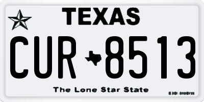TX license plate CUR8513