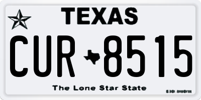 TX license plate CUR8515