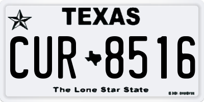 TX license plate CUR8516
