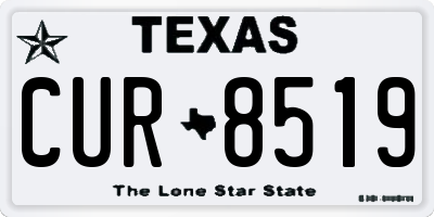 TX license plate CUR8519