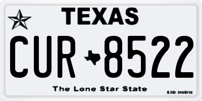 TX license plate CUR8522