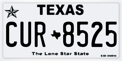 TX license plate CUR8525