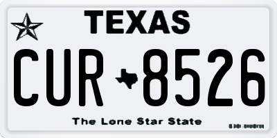TX license plate CUR8526