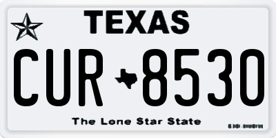 TX license plate CUR8530
