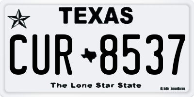 TX license plate CUR8537