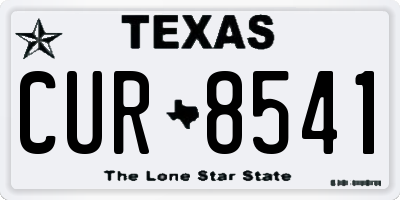 TX license plate CUR8541
