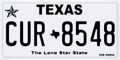 TX license plate CUR8548