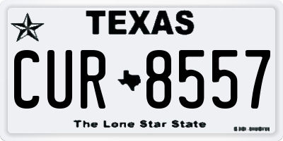 TX license plate CUR8557