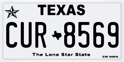 TX license plate CUR8569
