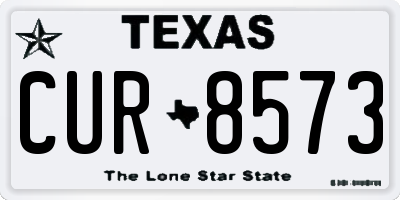 TX license plate CUR8573