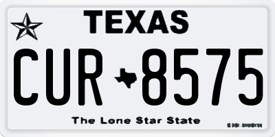 TX license plate CUR8575