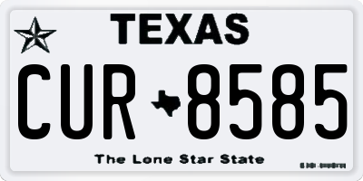 TX license plate CUR8585