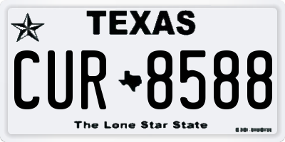 TX license plate CUR8588