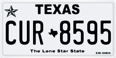 TX license plate CUR8595