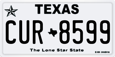 TX license plate CUR8599