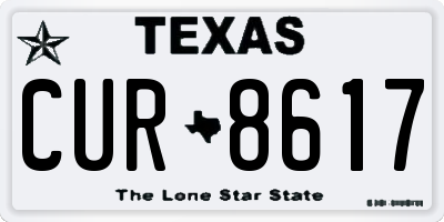 TX license plate CUR8617