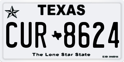 TX license plate CUR8624