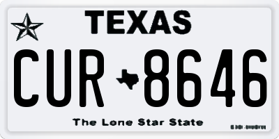 TX license plate CUR8646