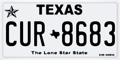 TX license plate CUR8683