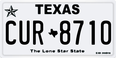 TX license plate CUR8710