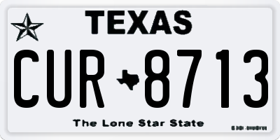 TX license plate CUR8713