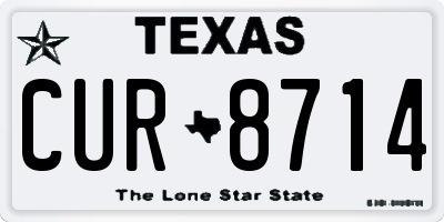 TX license plate CUR8714