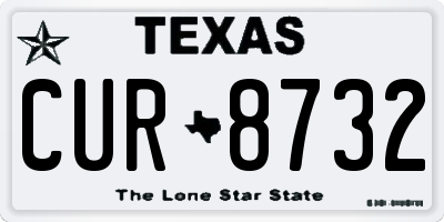 TX license plate CUR8732