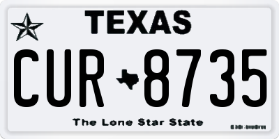 TX license plate CUR8735
