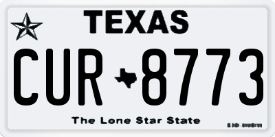 TX license plate CUR8773