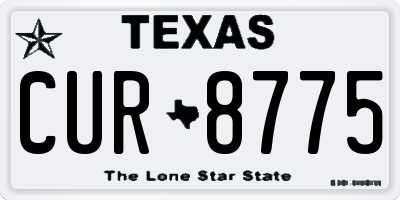 TX license plate CUR8775
