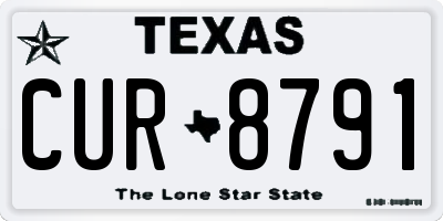 TX license plate CUR8791