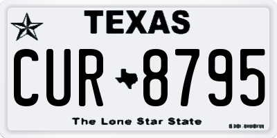 TX license plate CUR8795