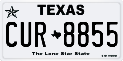 TX license plate CUR8855