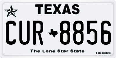 TX license plate CUR8856