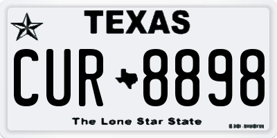 TX license plate CUR8898