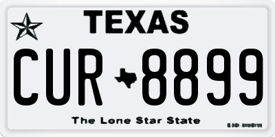 TX license plate CUR8899