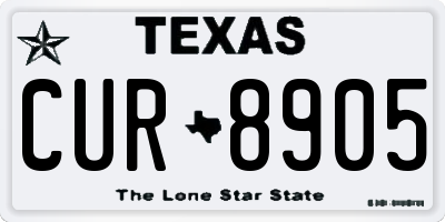 TX license plate CUR8905