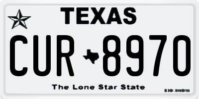 TX license plate CUR8970