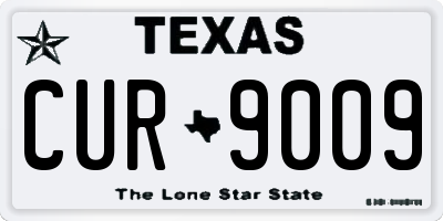 TX license plate CUR9009