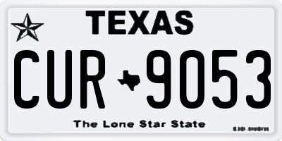 TX license plate CUR9053